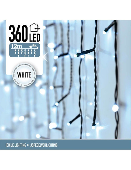 IJspegel verlichting - 360 LED's  -12 meter - wit