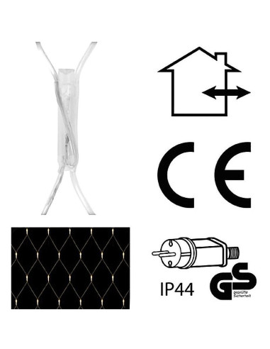 Netverlichting 160 LED - 200 x 100cm - warm wit