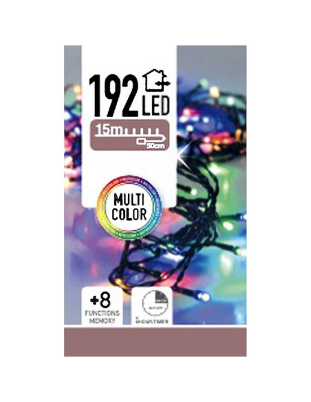 LED-verlichting 192 LED's - multicolor - op batterij