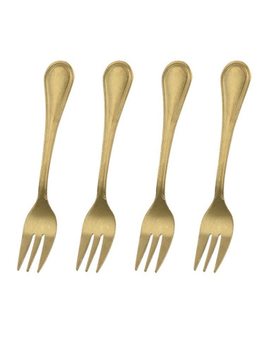 Gebaksvorkjes - 4 stuks - goudkleurig
