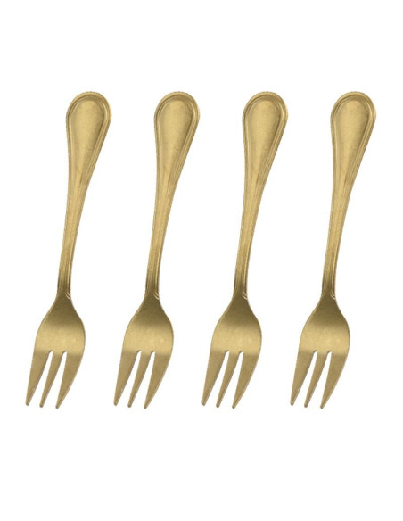 Gebaksvorkjes - 4 stuks - goudkleurig