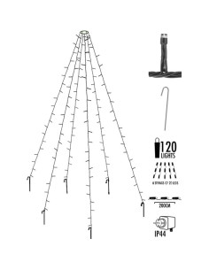 Vlaggenmast verlichting 120 LED's 2