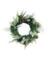 Kerstkrans - 40cm - Groen - Inclusief bloesem - 58 takjes