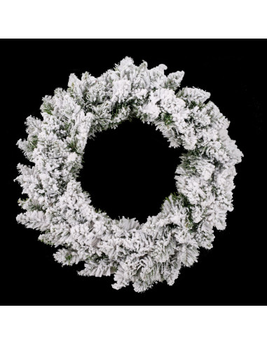 Kerstkrans - 40cm - Met Sneeuw - 50 takjes