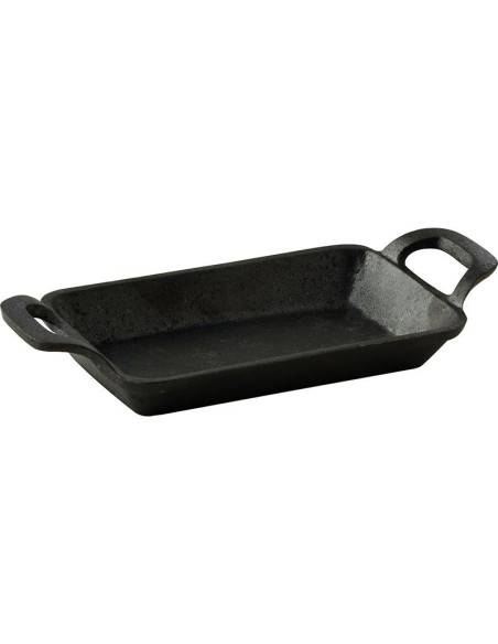 Masterpro Rechthoekige Mini Pan - met Serveerplank -Gietijzer