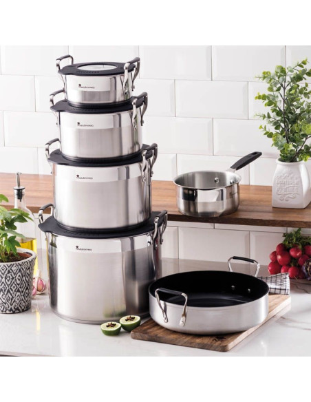 Masterpro Pan met Siliconen Deksel -  Ø16 cm