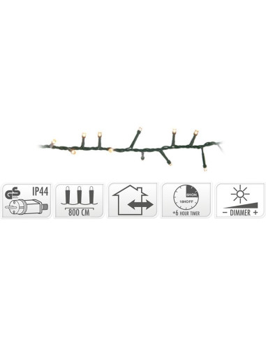 Micro Cluster 400 LED - 8m - met timer en...