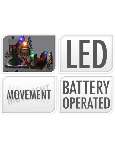 Kersttafereel - Trein - met verlichting en...
