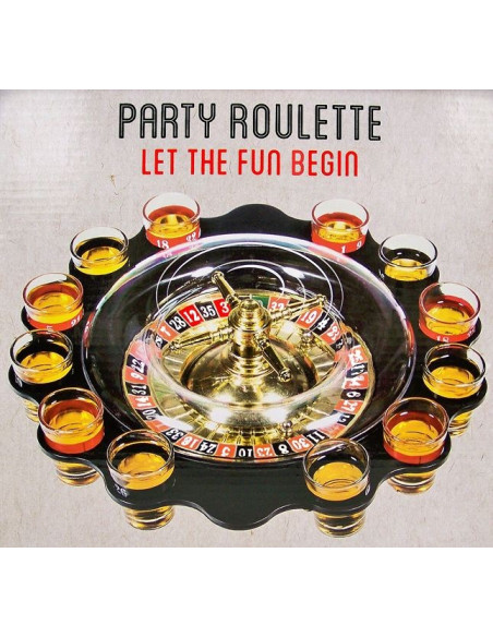 Party Roulette met 12 shotglaasjes