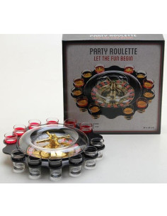 Party Roulette met 12 shotglaasjes 2