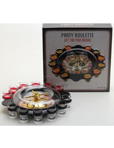 Party Roulette met 12 shotglaasjes