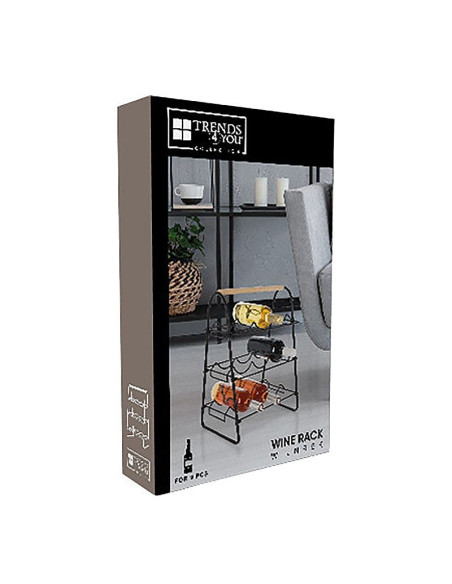 Metalen Wijnrek voor 9 flessen