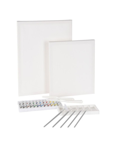 Schilderpakket - 2 stuks Schildersdoeken +...