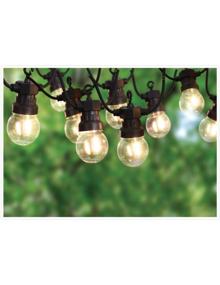 Lichtsnoer met 10 LED Filament Lampen - voor buiten