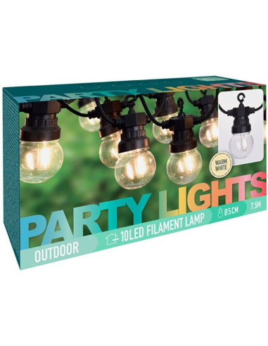 Lichtsnoer met 10 LED Filament Lampen - voor...