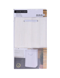 Opvouwbare Wasmand - Bamboe - Wit 2