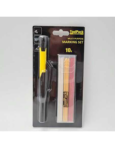 ToolPack Markeerset met 10 verwisselbare stiften - voor al je kluswerkzaamheden