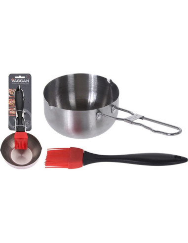 Sauspan RVS - met kwastje