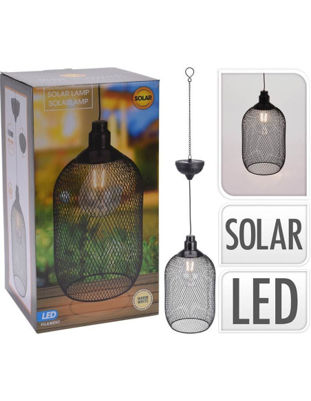 Solar Hanglamp - LED filament - metaal - warm wit