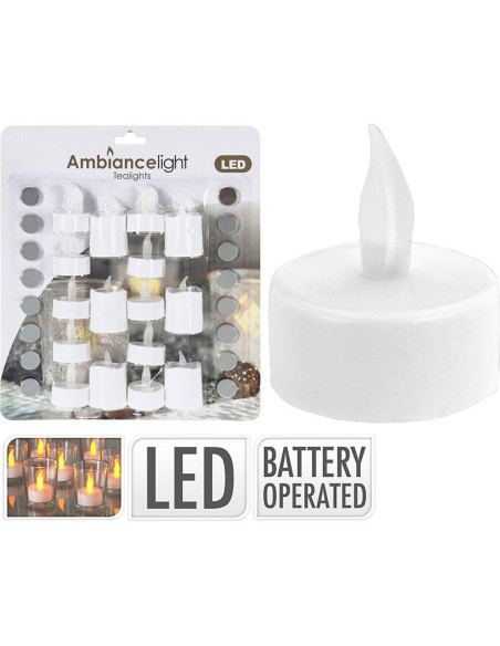 Theelichtjes LED - set 16 stuks - groot en klein