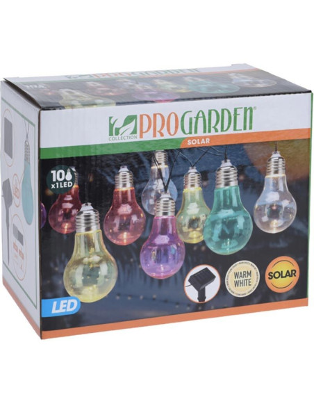Feestverlichting - Solar Lamp - 10 LED Lampen - Multicolour