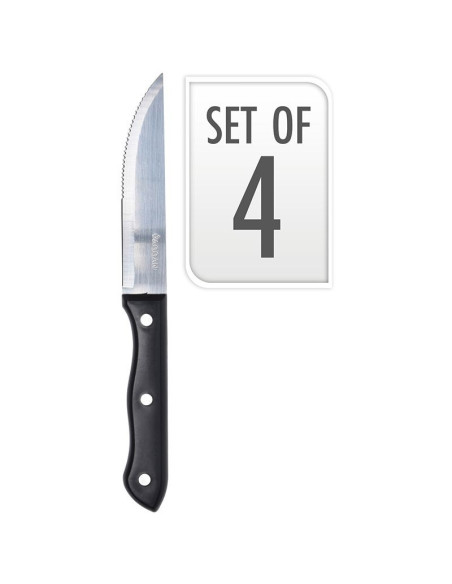 Vaggan Steakmessen - BBQ-messen - 4 stuks - Roestvrij staal