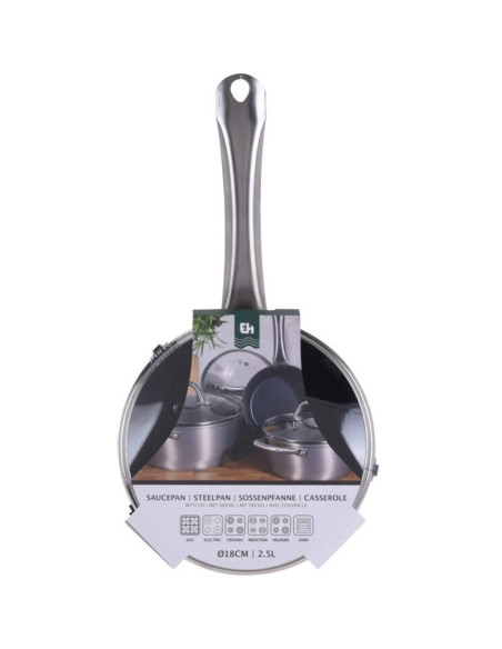 Steelpan met deksel - Ø18cm - gesmeed aluminium