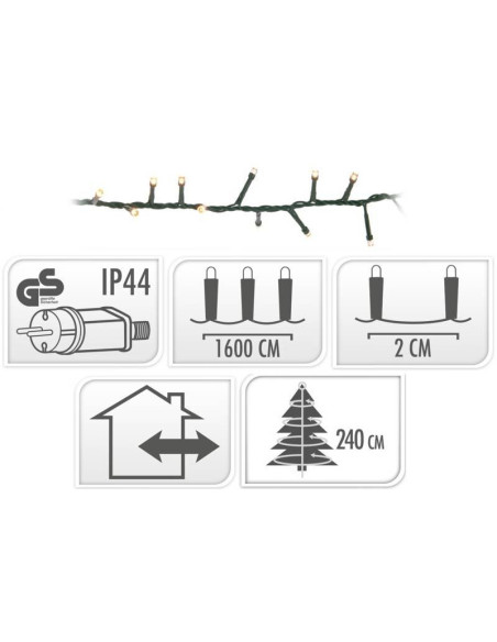 Snakelight 800 LED - 16 meter  - extra warm wit