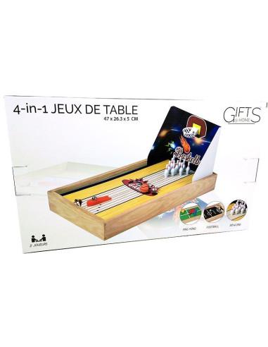 4-in-1 Tafelspel - Voetbal - Basketbal -...