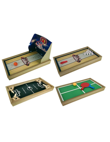 4-in-1 Tafelspel - Voetbal - Basketbal - Tafeltennis - Bowlen