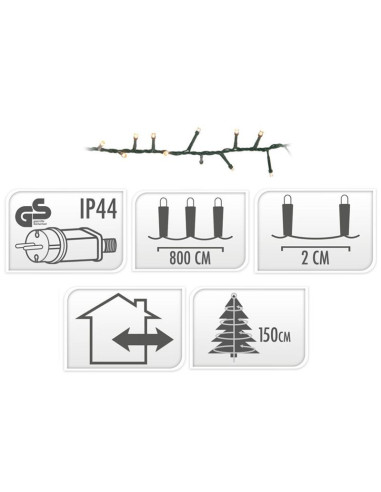 Snakelight 400 LED - 8 meter - extra warm wit