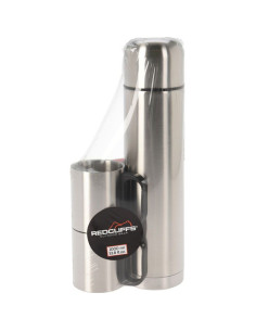 Thermosfles - Dubbelwandig - 2 Bekers - 1 Liter 2