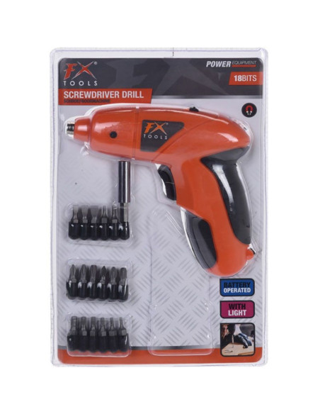 Schroefboormachine - met 18 Bits