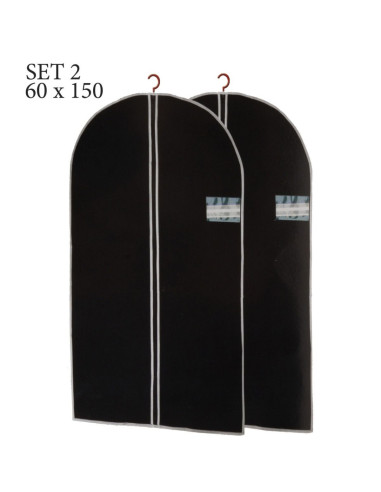 Kledinghoezen met rits - 60x150cm - 2 stuks