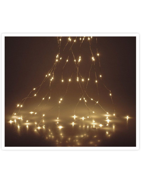 Cascadeverlichting Zilverdraad 300 LED lampjes - met Flash-functie