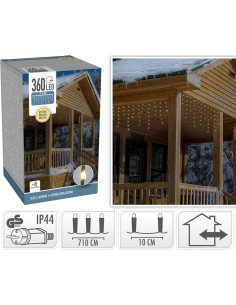 IJspegel Lichtgordijn - 7.10 meter - 360 LED's - extra...