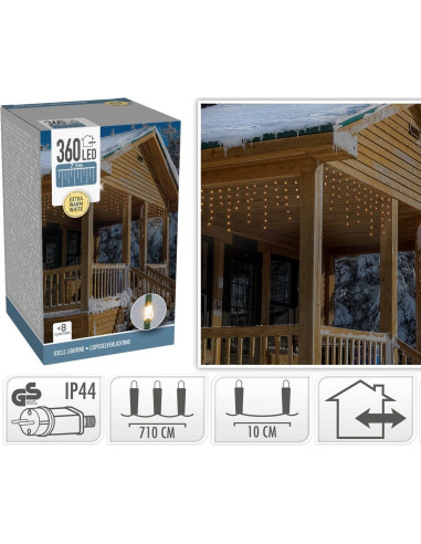 IJspegel Lichtgordijn - 7.10 meter - 360 LED's...