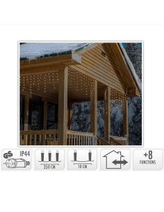 IJspegel Lichtgordijn - 3.5 meter - 180 LED's - extra...