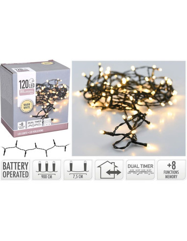 LED verlichting 120 LED - 9 meter - warm wit -...