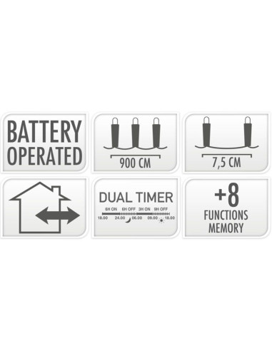 LED verlichting 120 LED - 9 meter - warm wit -...