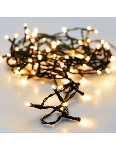 LED-verlichting 96 LED's - warm wit - op batterij - met timer en geheugen