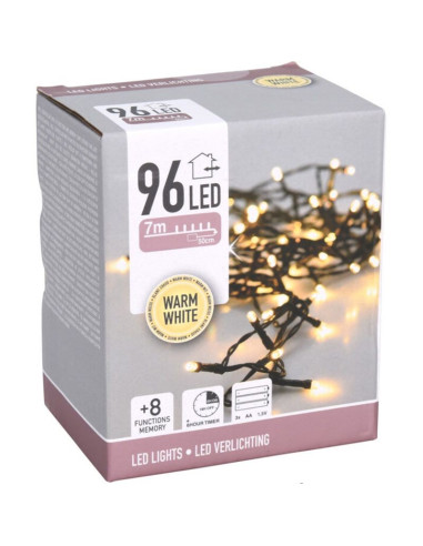 LED-verlichting 96 LED's - warm wit - op...