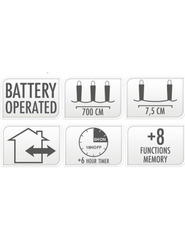 LED-verlichting 96 LED's - warm wit - op...