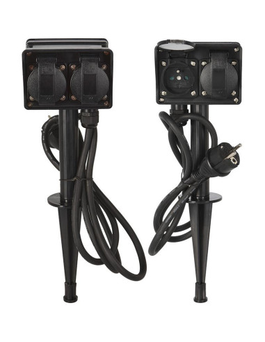 Tuinstekkerdoos 4-Voudig - Buitencontactdoos...