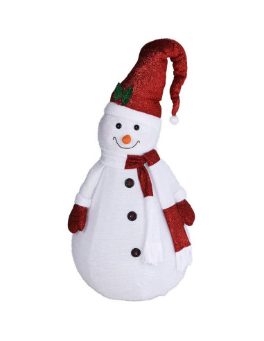 Happy Snowman XXL - 140cm - met LED lampjes -...