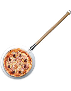 Masterpro Pizzaschep XL voor oven en BBQ Ø30 x 87cm met afneembaar handvat RVS