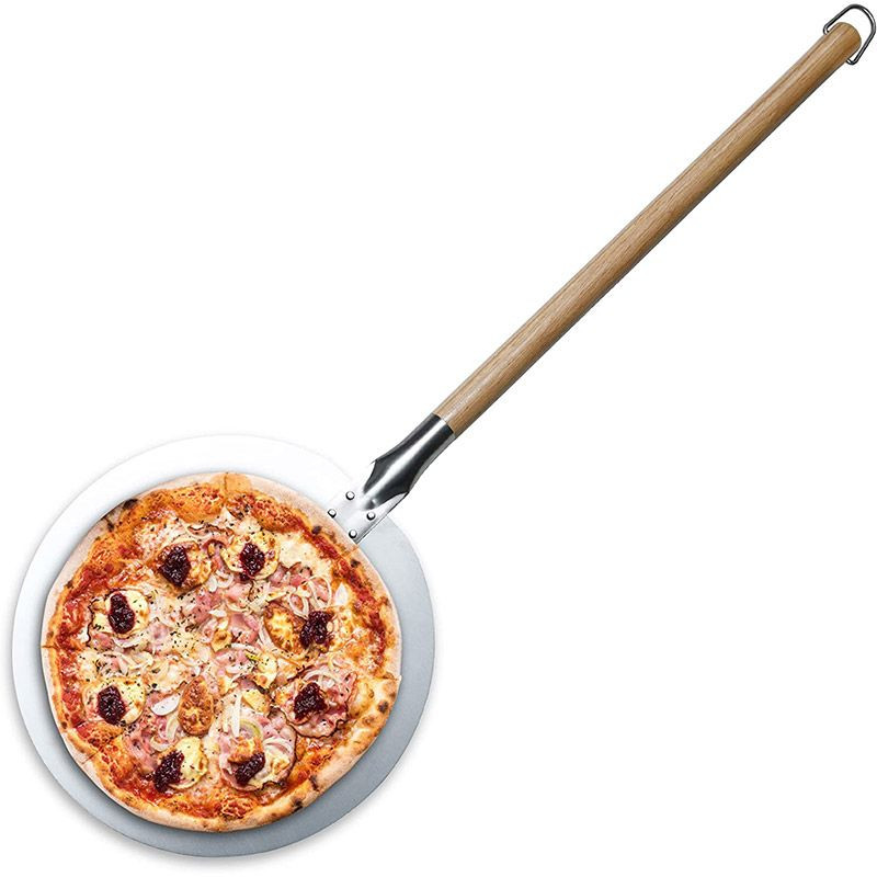 Ga door Doe een poging maat Masterpro Pizzaschep XL - voor oven en BBQ - Ø30 x 87cm - met afneembaar  handvat - RVS