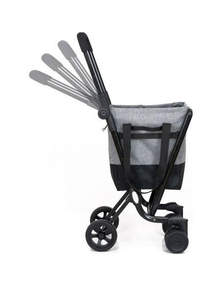 Ceruzo by Playmarket Easy Go Boodschappentrolley  - Zwart-Grijs