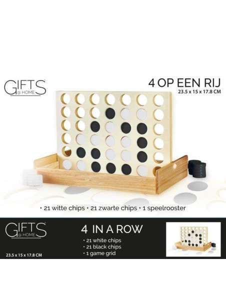 Vier op een Rij - Hout - Reisspel