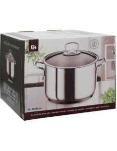 Kookpan - 24 cm - 9.0 liter - RVS - Met deksel 2